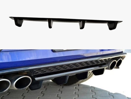 Rear Splitter Volkswagen Golf R Mk7 Facelift - Carbon Look