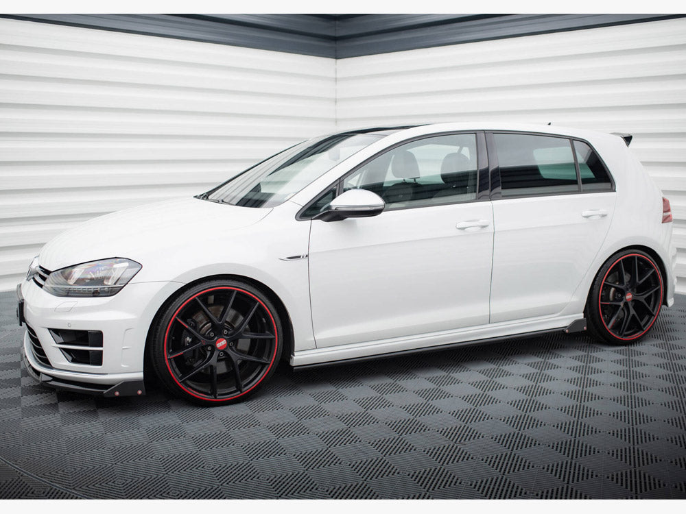 Side Skirts Diffusers V.3 + Flaps Volkswagen Golf R / R-Line Mk7