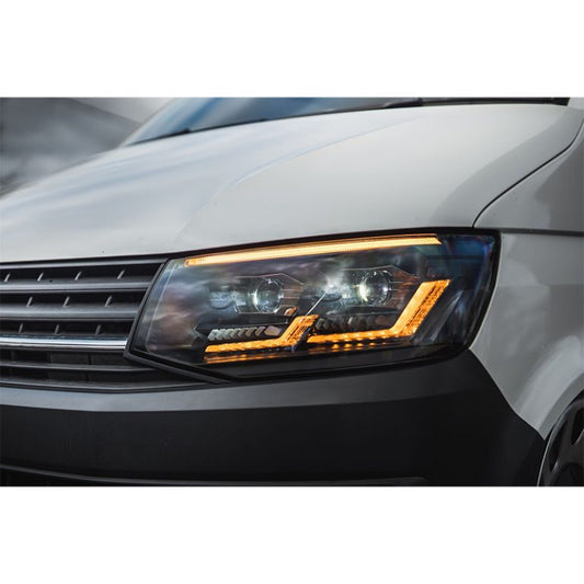 VW Transporter T6 (2015-2019) – FULL LED Headlights with Audi style Dynamic Indicator and DRL (RHD)