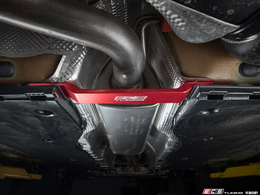 ECS Tuning ECS Tuning Billet Aluminum Rear Tunnel Brace Red Anodized - MQB