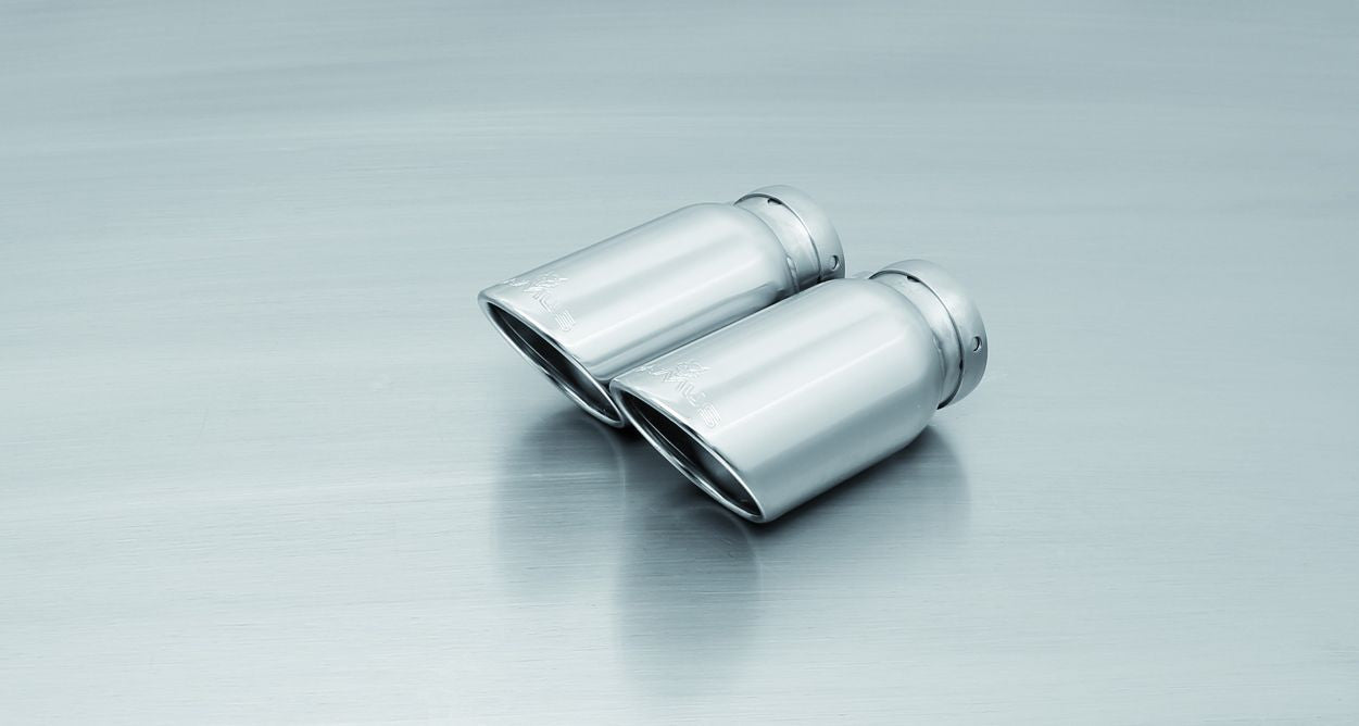 Remus Rear Silencer Left/Right with 4 tail pipes - 84 mm angled, rolled edge, chromed - Golf Mk7 2.0 GTD 2012-2016