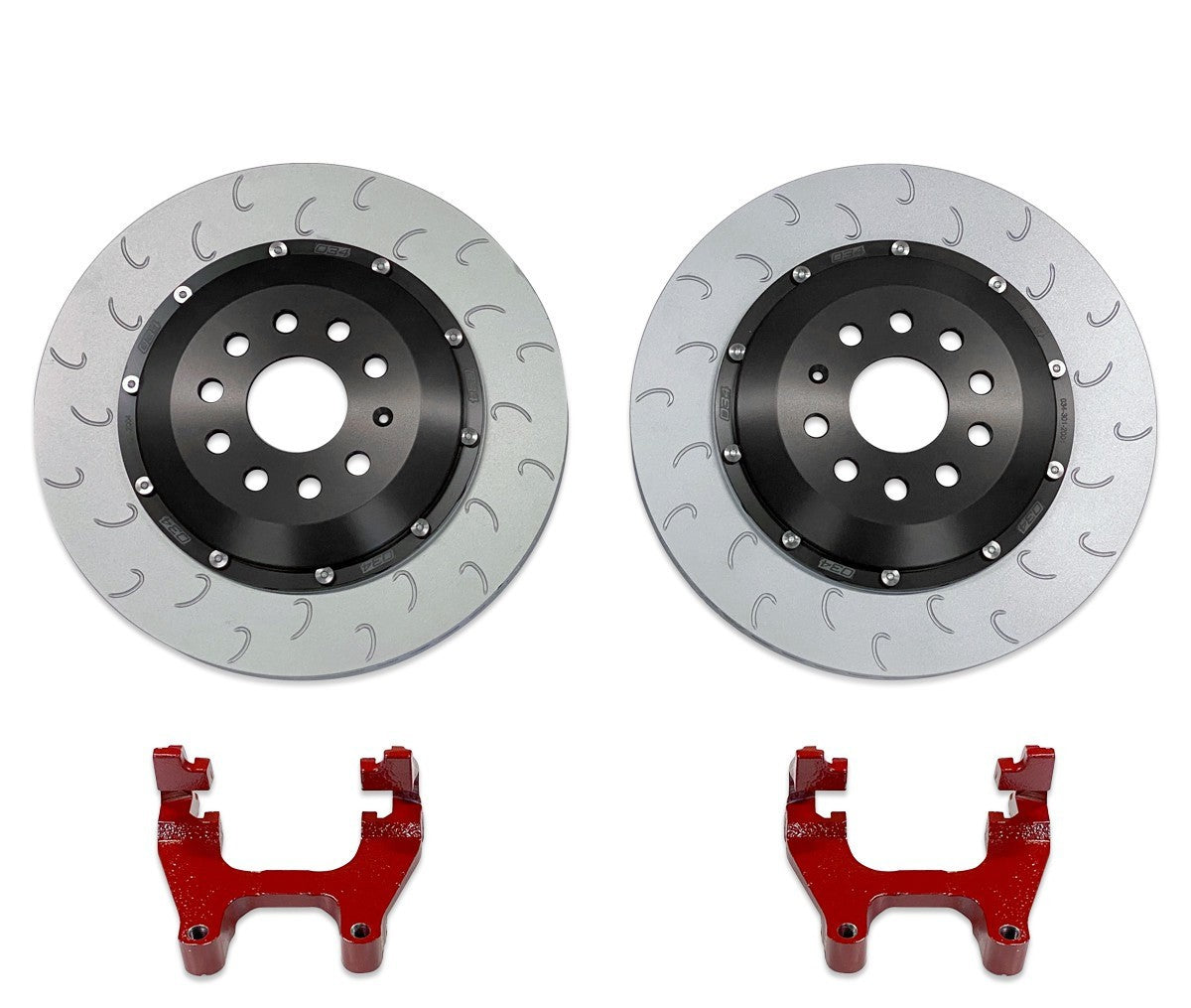034Motorsport 2-piece Floating Rear Brake Rotor 350mm Upgrade For Mqb Vw & Audi Red