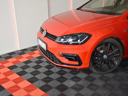 Front Splitter V.7 VW Golf 7 R / R-Line Facelift - Carbon Look