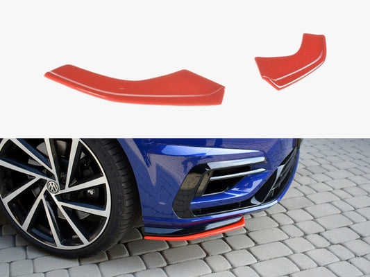 Front Splitter V.8 VW Golf 7 R / R-Line Facelift - Textured