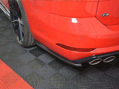 Rear Side Splitters V.1 VW Golf 7 R Variant Facelift - Carbon Look