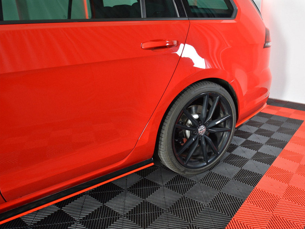 Rear Side Splitters V.2 VW Golf 7 R Variant Facelift - Textured