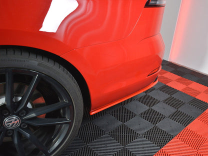 Rear Side Splitters V.2 VW Golf 7 R Variant Facelift - Carbon Look