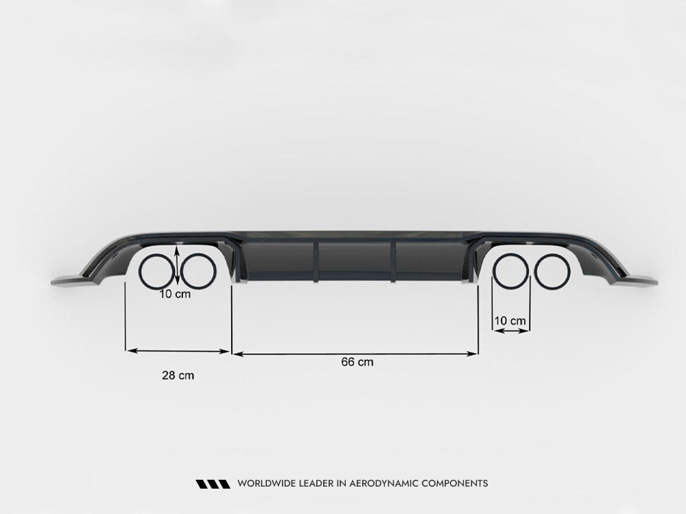 Rear Valance V.3 Volkswagen Golf R Mk7 Facelift