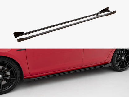Street PRO Side Skirts Diffusers + Flaps Volkswagen Golf R / R-Line Mk7 Facelift