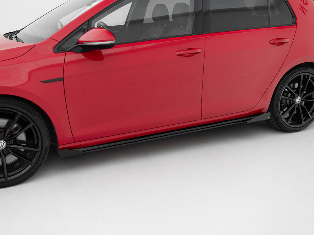 Street PRO Side Skirts Diffusers + Flaps Volkswagen Golf R / R-Line Mk7 Facelift