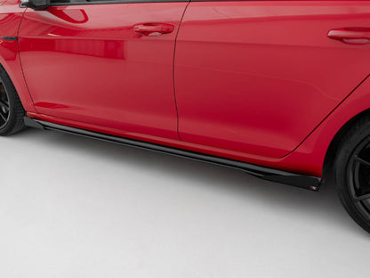 Street PRO Side Skirts Diffusers + Flaps Volkswagen Golf R / R-Line Mk7 Facelift