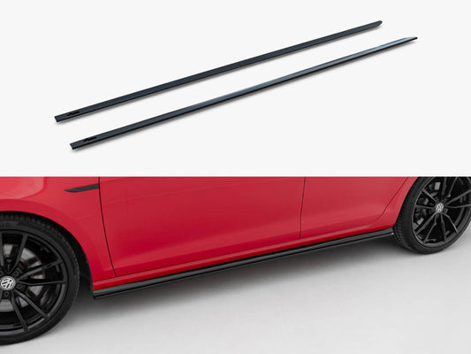 Side Skirts Diffusers V.2 Volkswagen Golf R / R-Line Mk7 Facelift