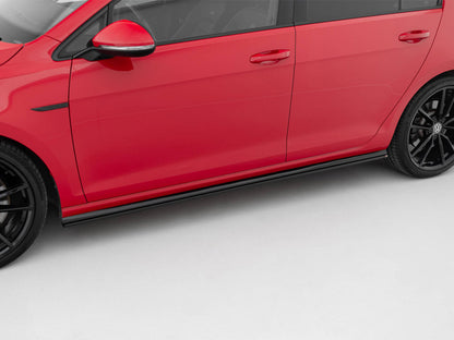 Side Skirts Diffusers V.2 Volkswagen Golf R / R-Line Mk7 Facelift