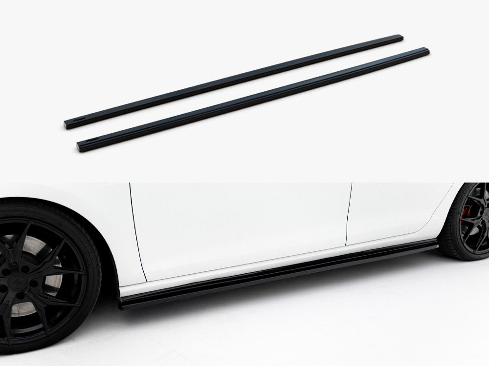 Side Skirt Diffusers V.2 Volkswagen Golf GTI / GTD Mk7 / Mk7 Facelift (narrow)