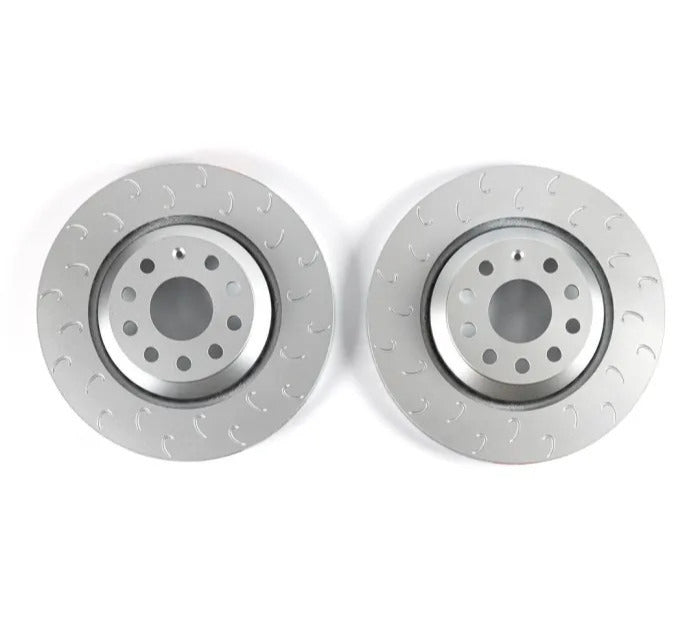1-Piece Rear Brake Rotor Upgrade Kit - MK8 GTI, 8V/8V.5 S3/RS3 & Mk7/Mk7.5 Golf R, & GTI w/ Performance Pack
