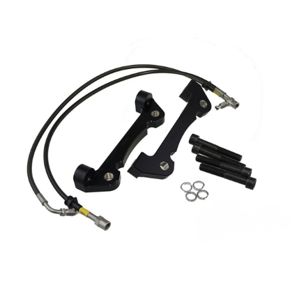 Vagbremtechnic Front Brake Kit - 4 Piston Brembo Caliper - 340x30mm OE 1 Piece Discs - PQ35 / MQB