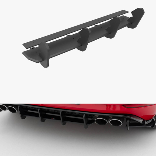 Street PRO Rear Diffuser Volkswagen Golf R Mk7 Facelift