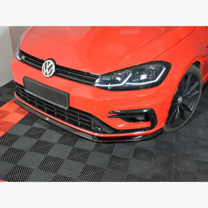 Front Splitter V.6 VW Golf 7 R / R-Line Facelift CARBON LOOK