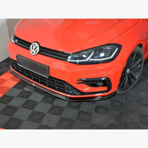 Front Splitter V.6 VW Golf 7 R / R-Line Facelift CARBON LOOK