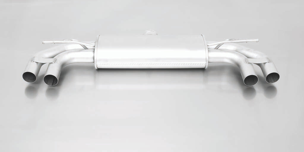 Remus Rear Silencer Left/Right with 4 tail pipes - 84 mm angled, rolled edge, chromed - Golf Mk7 2.0 GTD 2012-2016