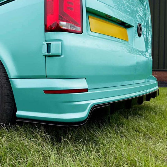 VW Transporter T5-T6.1 – GT-T Barn Door Rear Bumper with gloss black diffuser