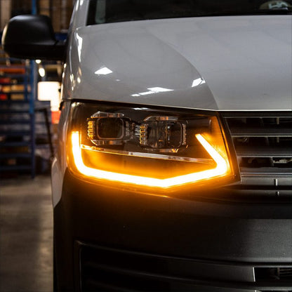 VW Transporter T6 – Headlights – V3 – LED DRL – RHD – Black