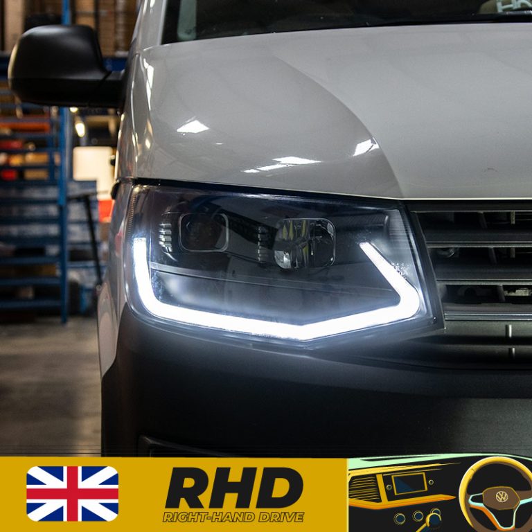 VW Transporter T6 – Headlights – V3 – LED DRL – RHD – Limited Edition – All Black