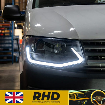 VW Transporter T6 – Headlights – V3 – LED DRL – RHD – Limited Edition – All Black