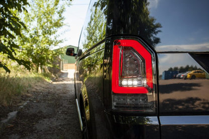 VW Transporter T6 – Rear Lights – Sequential Indicator – LED – RHD – Tailgate – Black Smoke