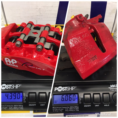 Vagbremtechnic Front Brake Kit 4 Piston AP Racing Calipers with 362x32mm 2-Piece Discs - S3 & Golf R