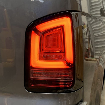 VW Transporter T5.1 (2010-15) – Rear Lights – Factory Sportline – Sequential Indicator – LED – Red Smoke
