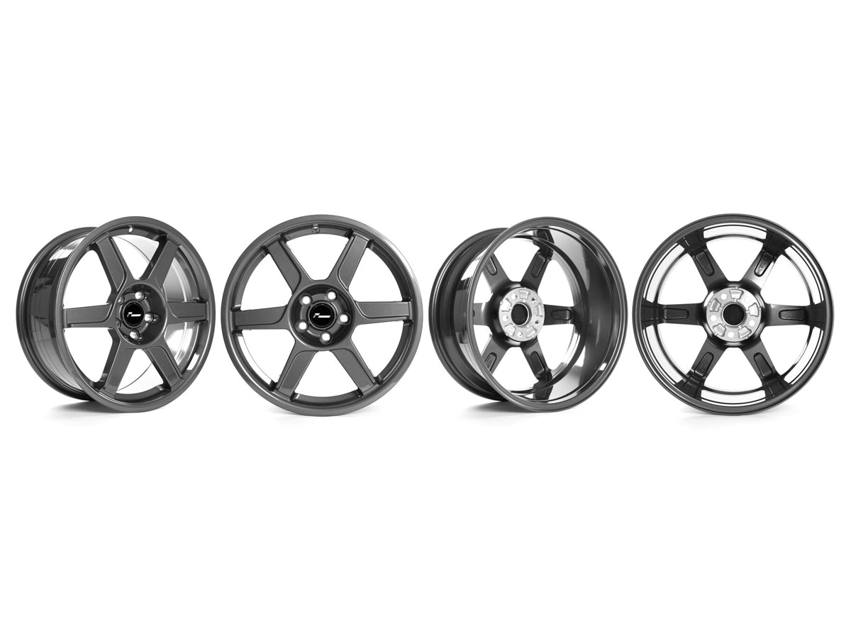Racingline R-06 8.5J x 18inch Alloy Wheel Set - Gloss Gunmetal Grey