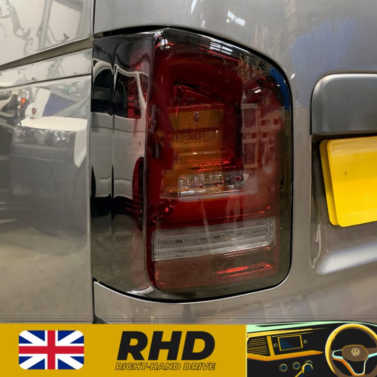 VW Transporter T5.1 (2010-15) – Rear Lights – Factory Sportline – Sequential Indicator – LED – Red Smoke