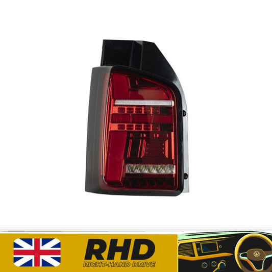 VW Transporter T6 – Rear Lights – Sequential Indicator – LED – RHD – Barn Door – Red (T6.1 Style)