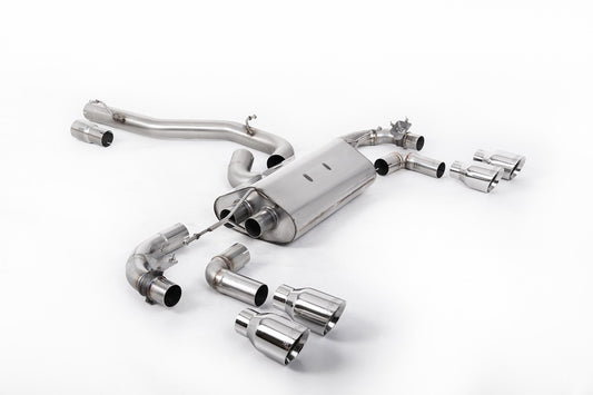 Milltek 80mm Valved Race Exhaust System - VW Golf 'R' Mk7.5 (300hp) both GPF and Non GPF