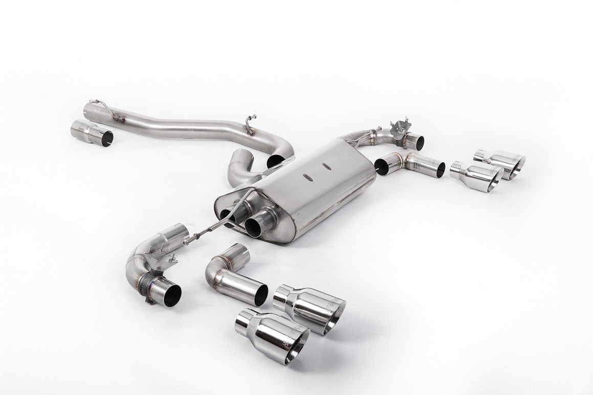 Milltek 80mm Valved Race Exhaust System - VW Golf 'R' Mk7.5 (300hp) both GPF and Non GPF