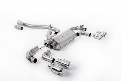 Milltek 80mm Valved Race Exhaust System - VW Golf 'R' Mk7.5 (300hp) both GPF and Non GPF