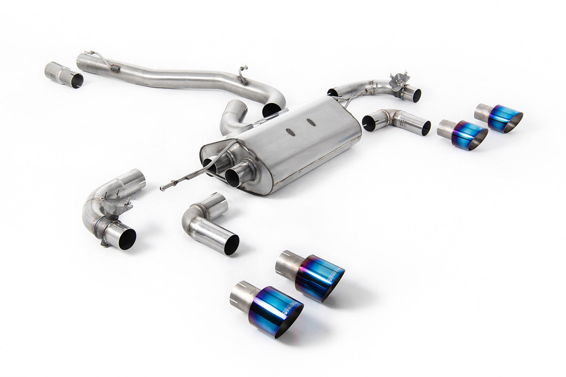 Milltek 80mm Valved Race Exhaust System - VW Golf 'R' Mk7.5 (300hp) both GPF and Non GPF