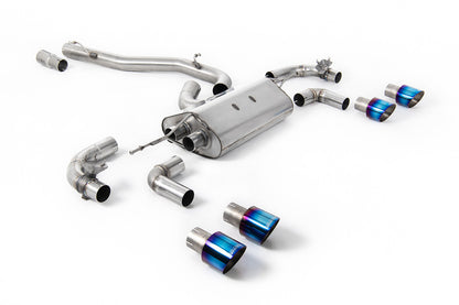 Milltek 80mm Valved Race Exhaust System - VW Golf 'R' Mk7.5 (300hp) both GPF and Non GPF