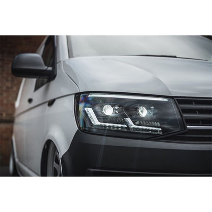VW Transporter T6 (2015-2019) – FULL LED Headlights with Audi style Dynamic Indicator and DRL (RHD)