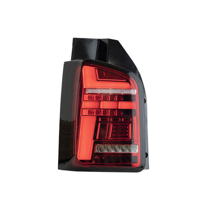 VW Transporter T5.1 (2010-15) – Rear Lights – Factory Sportline – Sequential Indicator – LED – RHD – Red (T6.1 Style)