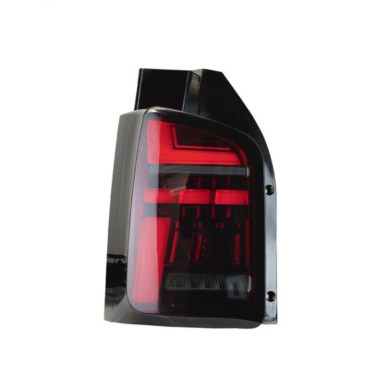VW Transporter T5.1 (2010-15) – Rear Lights – Factory Sportline – Sequential Indicator – LED – RHD – Red Smoke (T6.1 Style)