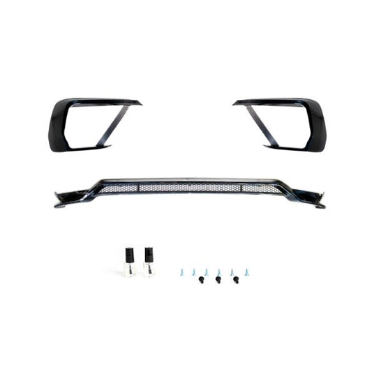 VW Transporter T6.1 – Splitter – With Bumper Canard Trims – Aero Lip – Gloss Black