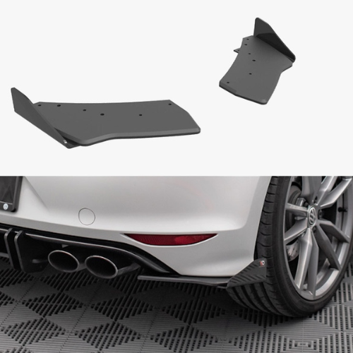 Street PRO Rear Side Splitters + Flaps VW Golf R Mk7
