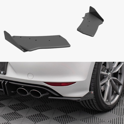 Street PRO Rear Side Splitters + Flaps VW Golf R Mk7