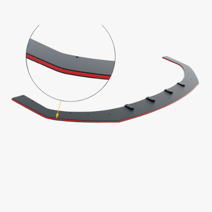 Street PRO Front Splitter VW Golf 7 GTI TCR - Black-Red