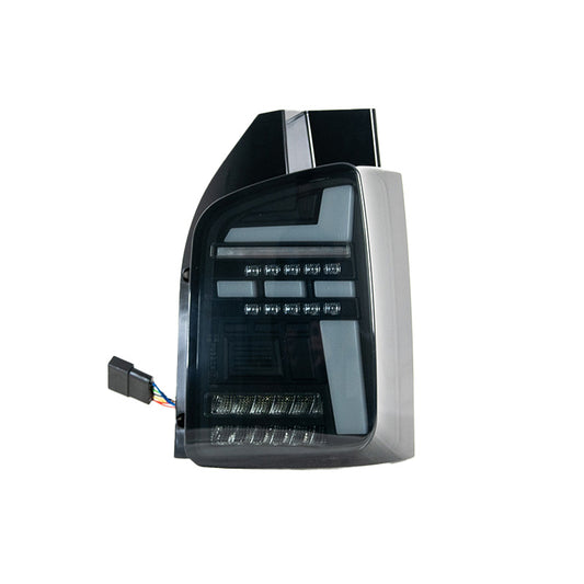 VW Transporter T6.1 – Rear Lights – Sequential Indicator – LED – RHD – Tailgate – Black Smoke