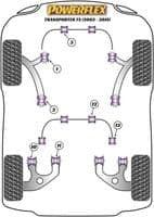 Powerflex Rear Lower Spring Isolator PFR85-1330 for VW T5 Transporter inc. 4Motion