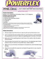 Powerflex Front Arm Rear Bush, Caster Adj. PFF85-1302G VW T5 Transporter inc. 4Motion (2003-2015)