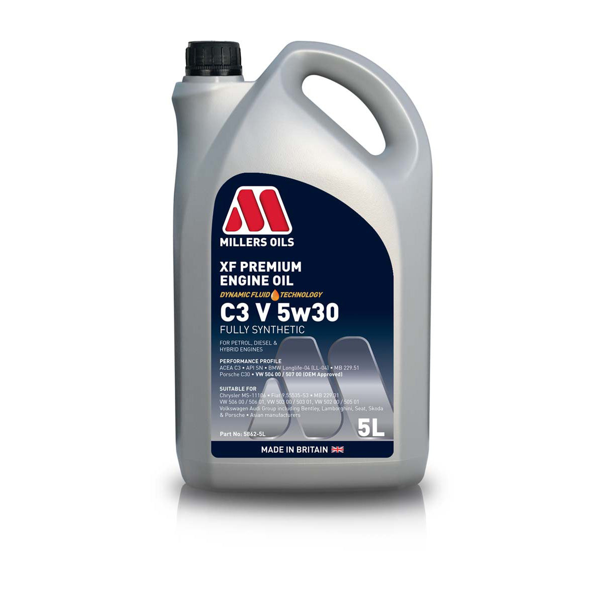 Millers Oils XF Premium C3 V 5w30 Engine Oil